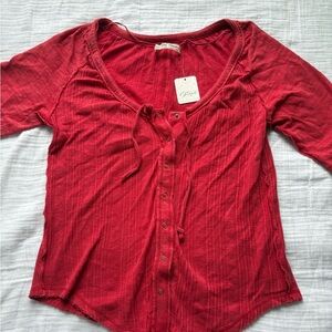 We The Free Scarlet Button-Up Blouse
